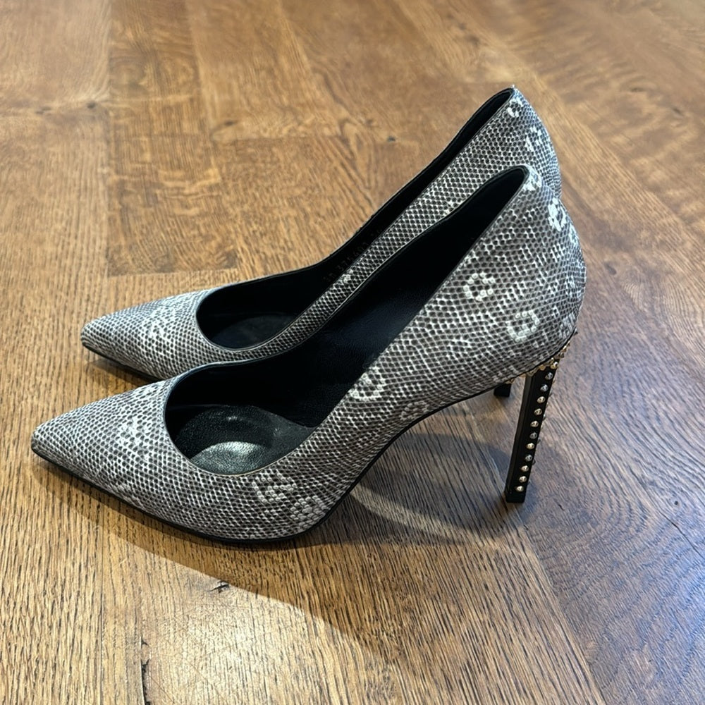 Saint Laurent Women’s Heels Grey and Black Size 36 1/2