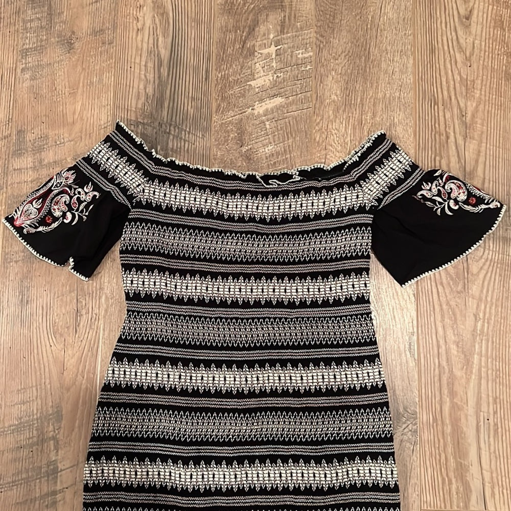 NWT RACHEL Zoe Woman’s Black Dress With Design Size Large