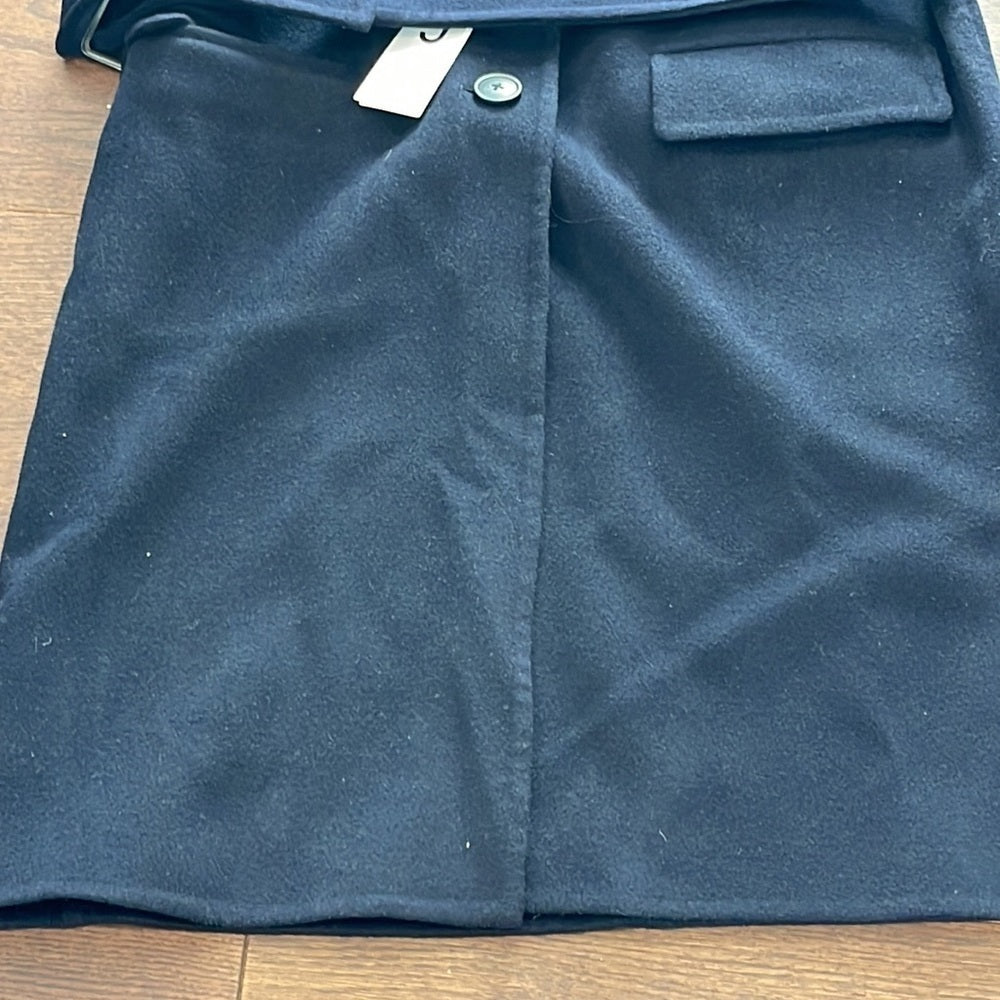 NWT UNIQLO X Jil Sander Women’s Navy Cashmere Blend Chester Coat Size Small