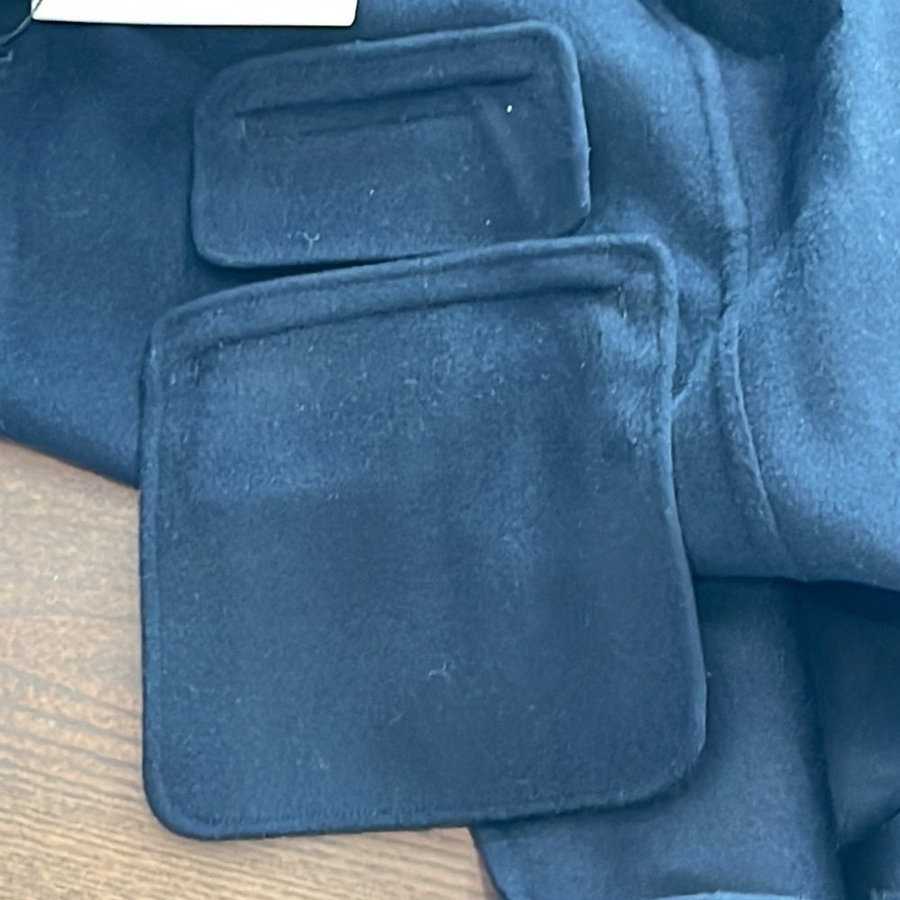 NWT UNIQLO X Jil Sander Women’s Navy Cashmere Blend Chester Coat Size Small