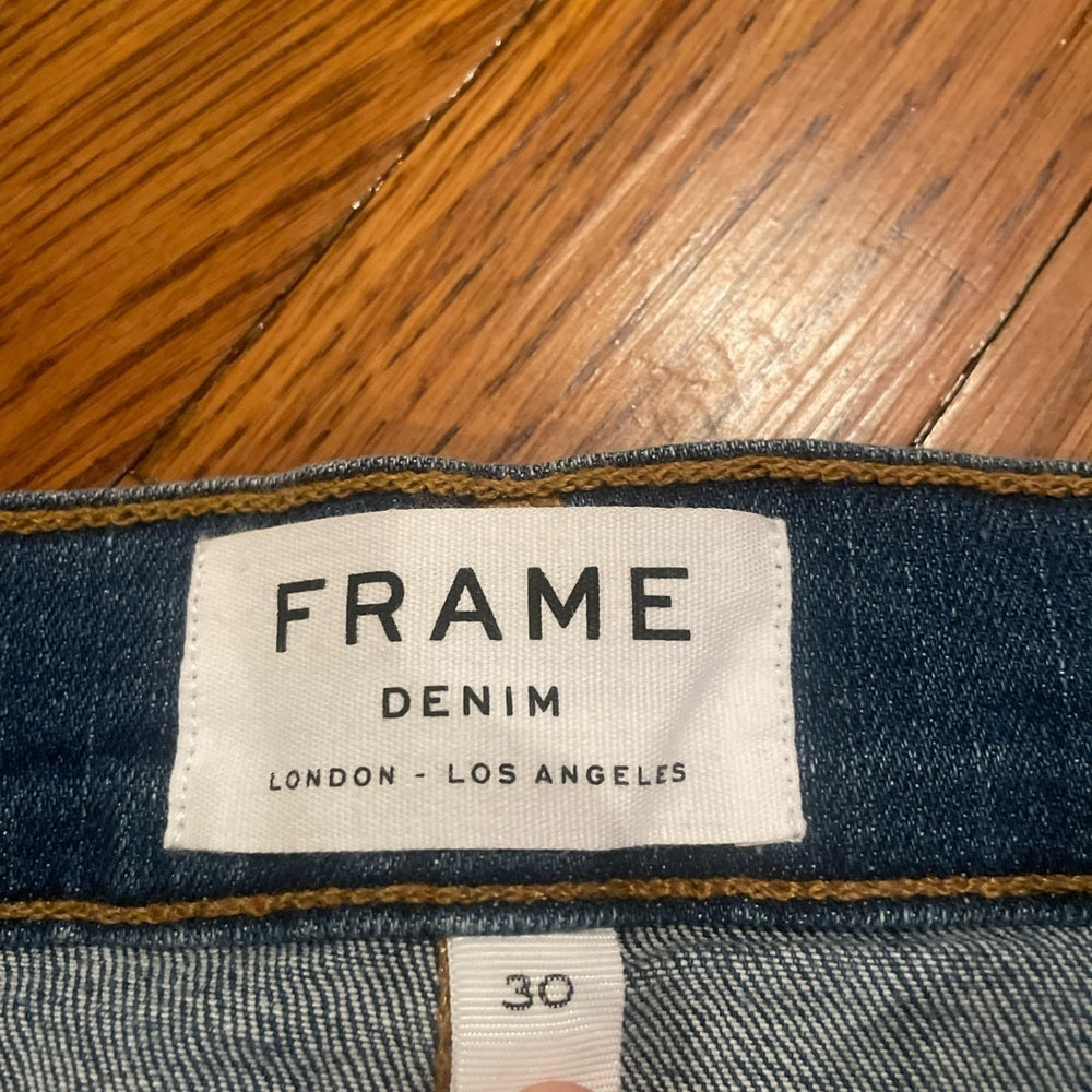FRAME Denim Blue Jeans with Stripe Size 30