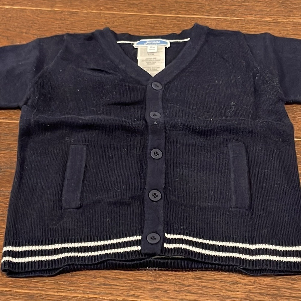 Jacadi Boys Navy Cardigan Sweater Size 18 months
