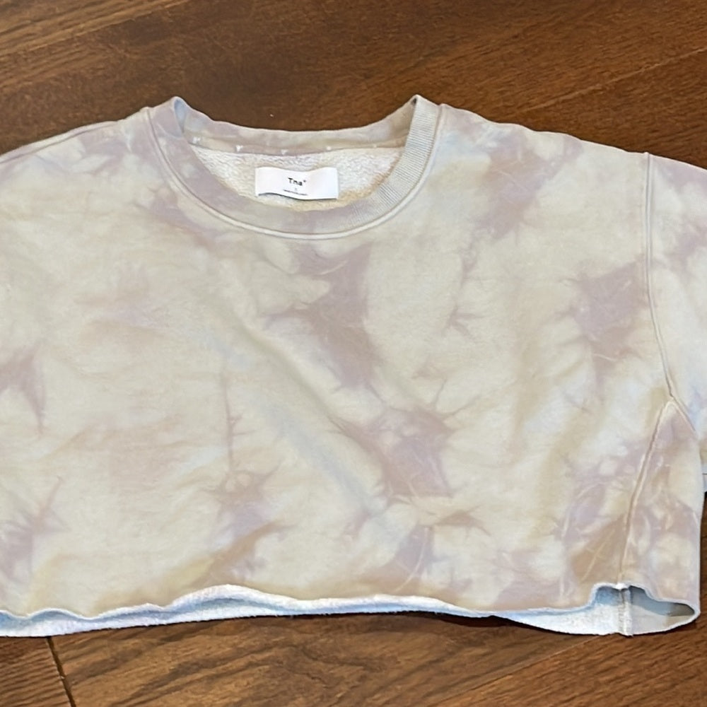 TNA Women’s Grey Tie Dye Cropped Sweatshirt Size 1/Small
