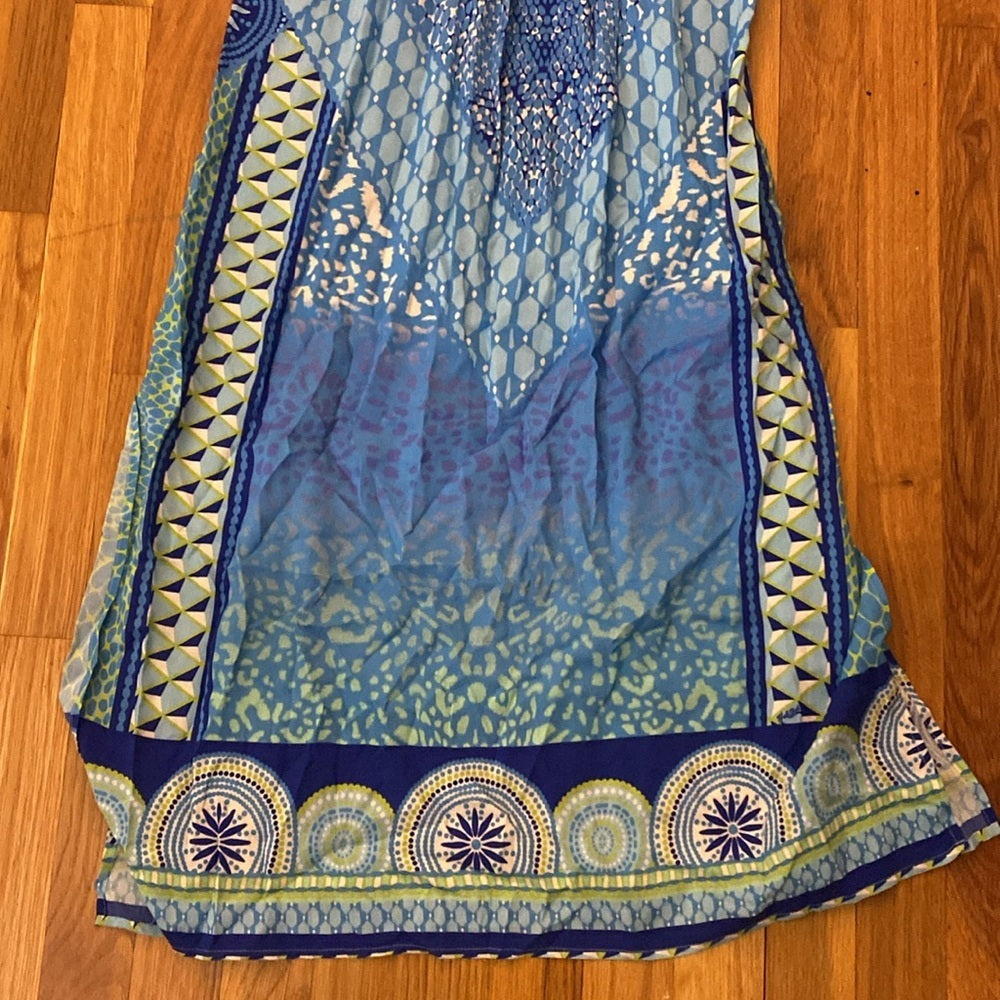 NWT Hale Bob Women’s Blur and Green Printed Maxi Dress Size M