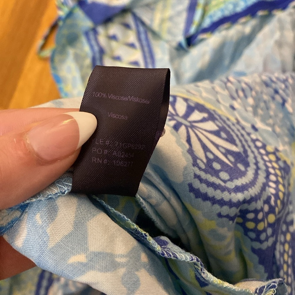 NWT Hale Bob Women’s Blur and Green Printed Maxi Dress Size M