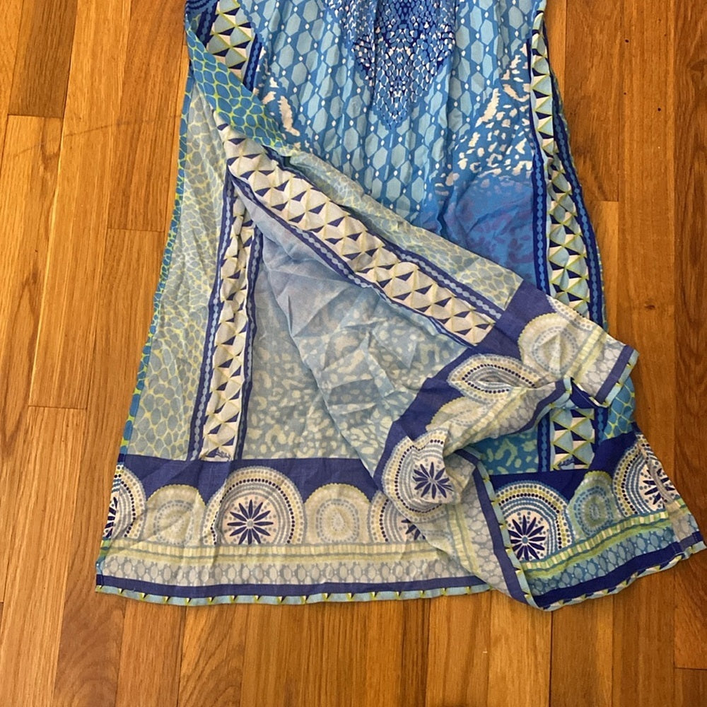NWT Hale Bob Women’s Blur and Green Printed Maxi Dress Size M