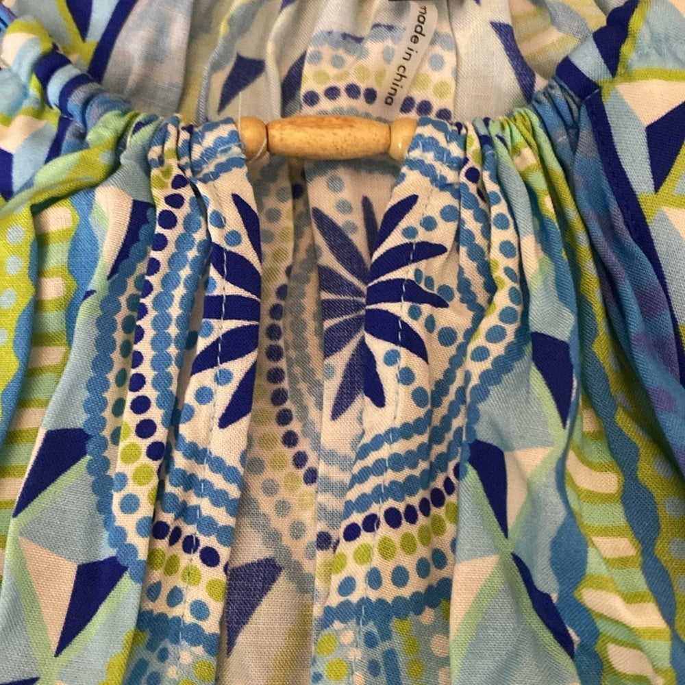 NWT Hale Bob Women’s Blur and Green Printed Maxi Dress Size M