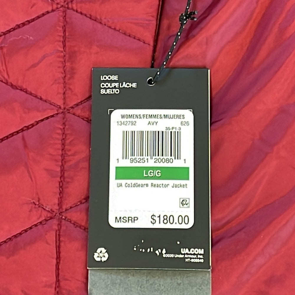 NWT UNDER Armour Red Women’s Lightweight Jacket Size Large