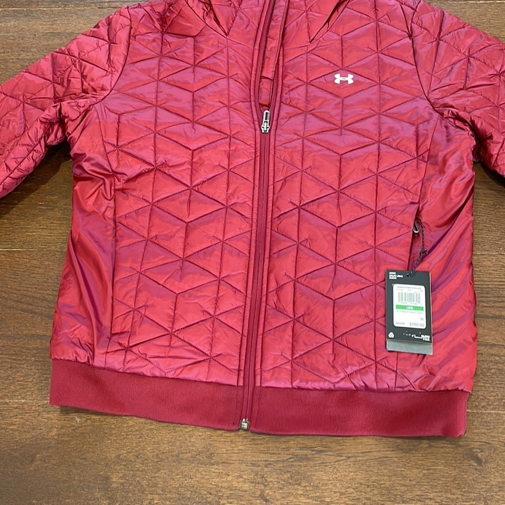 NWT UNDER Armour Red Women’s Lightweight Jacket Size Large