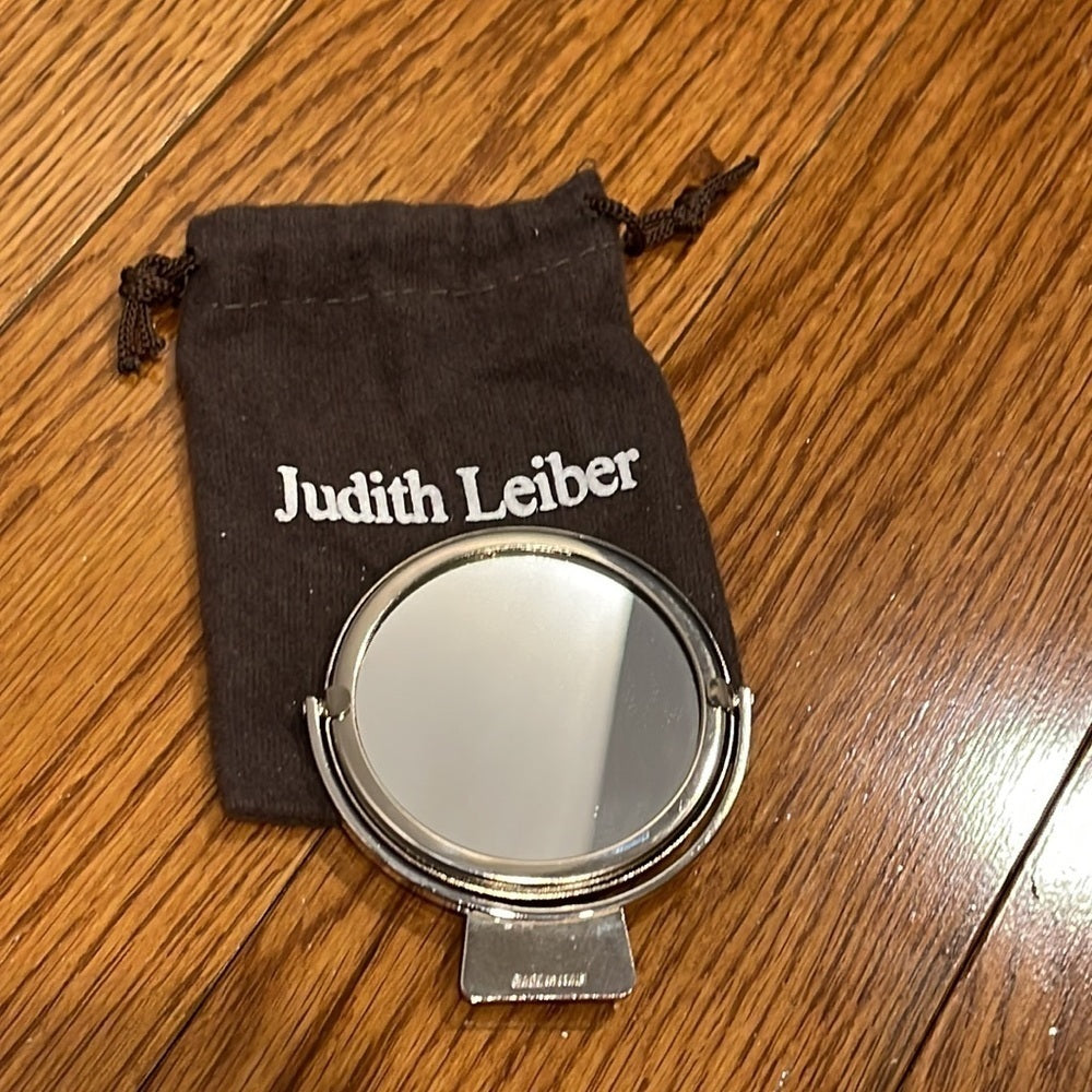 JUDITH Leiber Black Satin and Crystal Bag