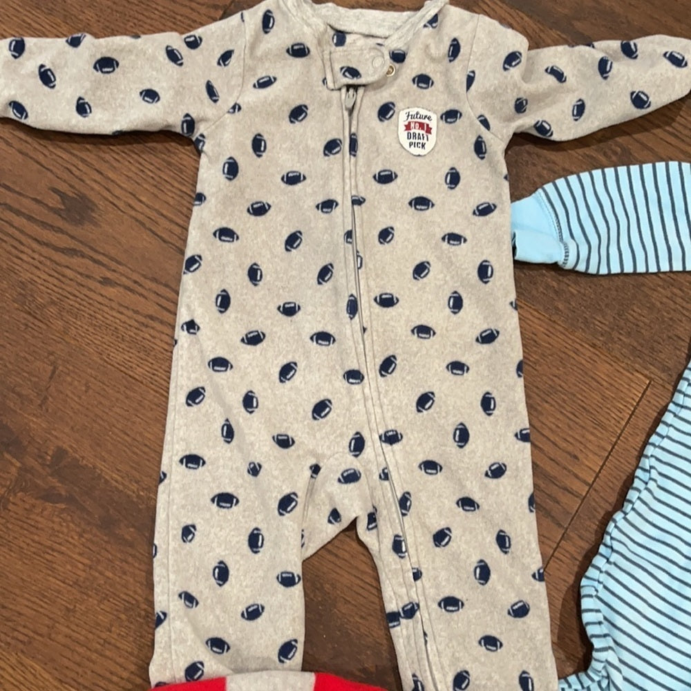 3 Boys Carter’s Pajamas Size 9 months