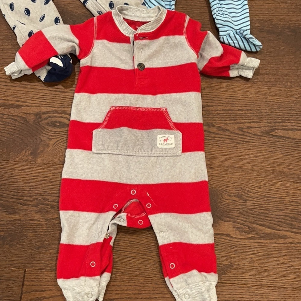 3 Boys Carter’s Pajamas Size 9 months