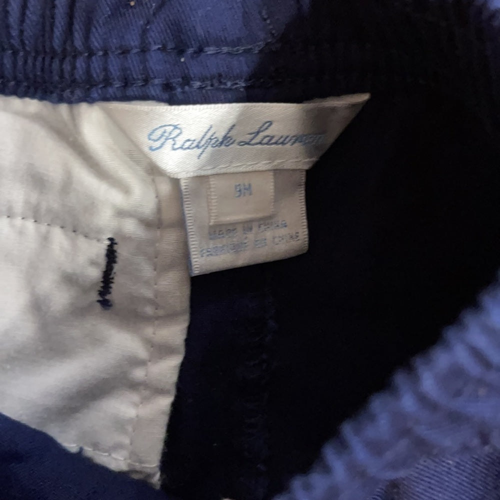 RALPH Lauren Boys Navy Chino Joggers 9 Months