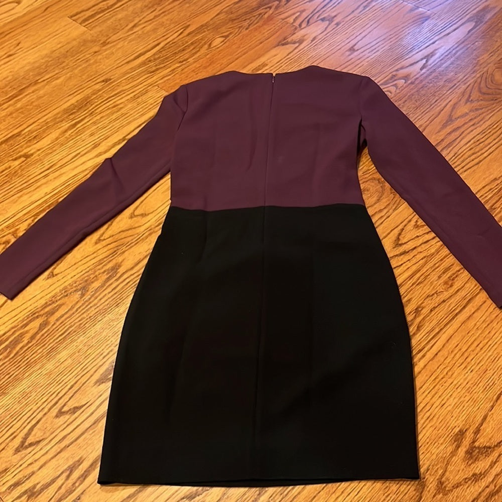 Diane Von Furstenberg Woman’s Black and Purple Long Sleeve Dress Size 2