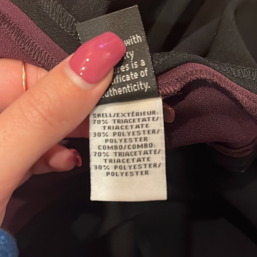 Diane Von Furstenberg Woman’s Black and Purple Long Sleeve Dress Size 2