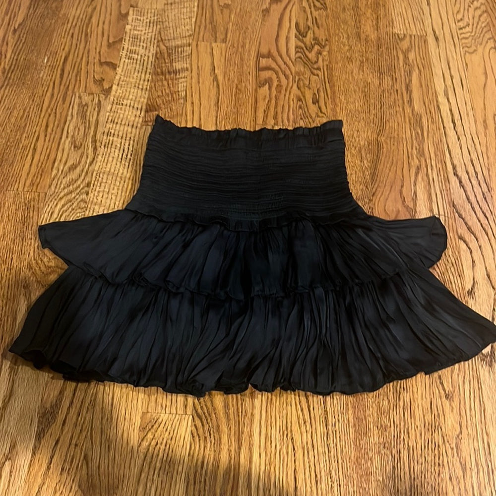 NWT We’re All Pretty Girls Woman’a Black Good Vibrations Mini Skirt Size S
