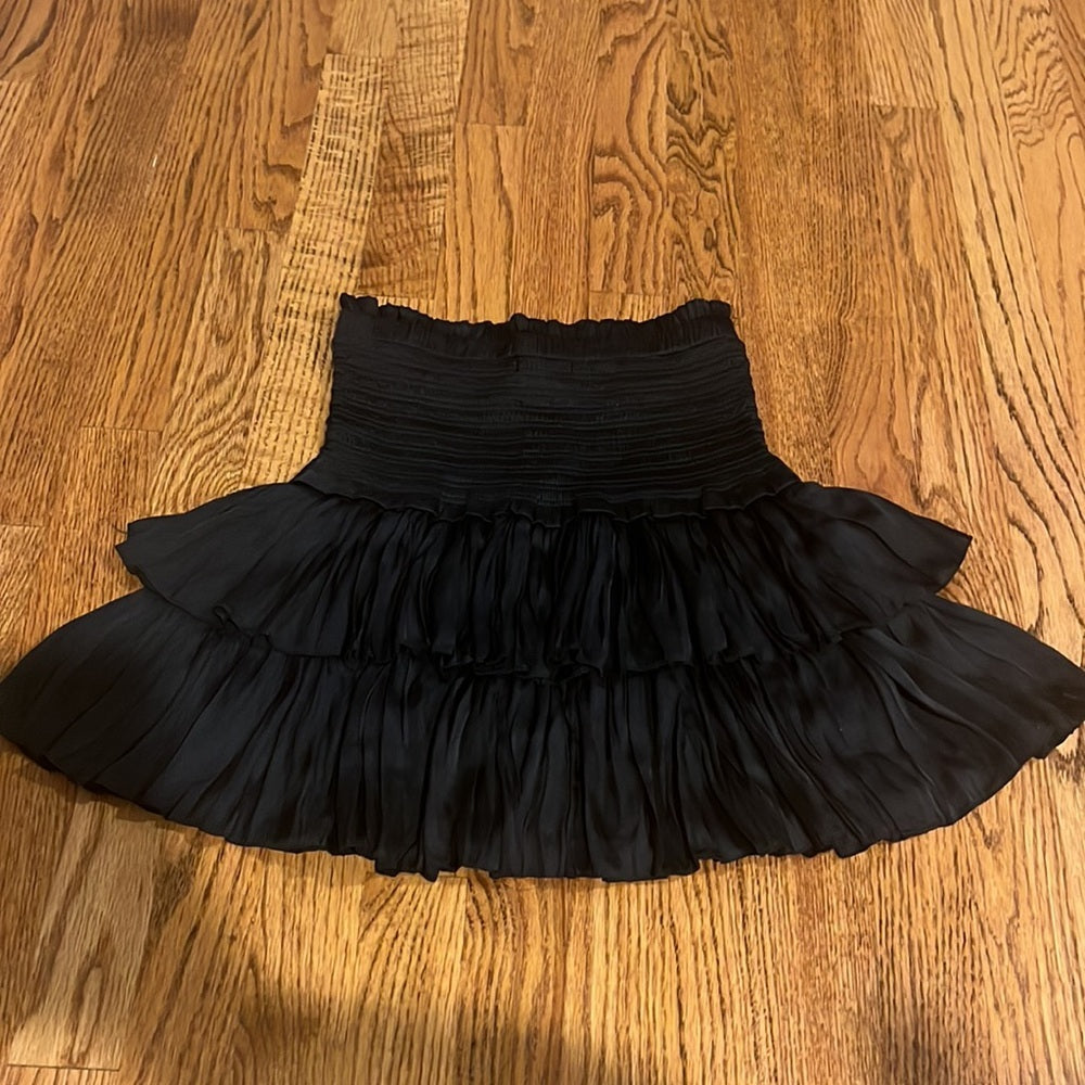 NWT We’re All Pretty Girls Woman’a Black Good Vibrations Mini Skirt Size S