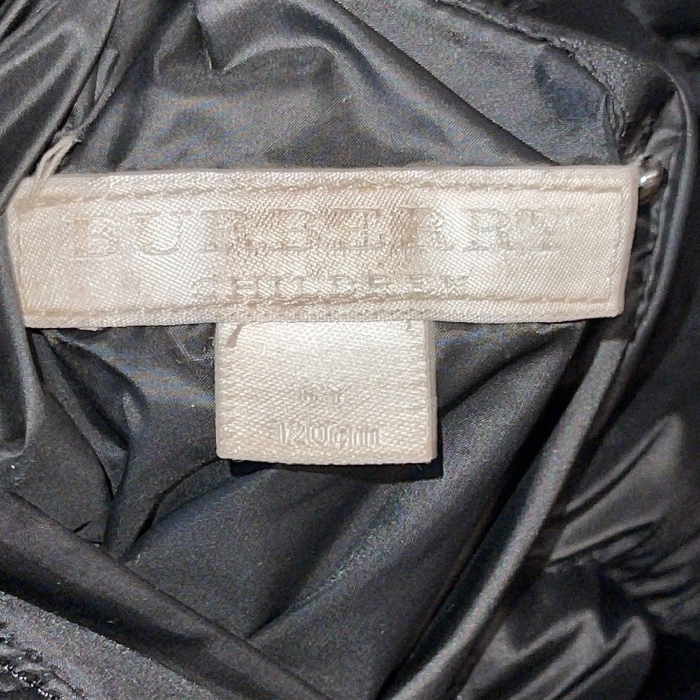 Burberry Black Puffer Reversible to Sweatshirt Size 6