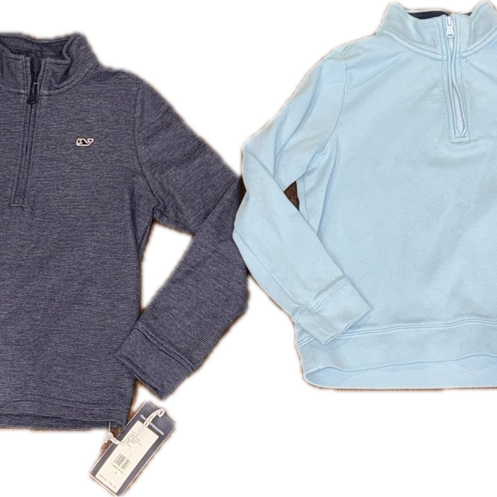 Vineyard Vines Quarter-Zip Pullovers in Blue Shades Size 7