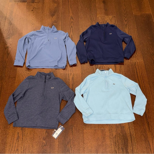 Vineyard Vines Quarter-Zip Pullovers in Blue Shades Size 7