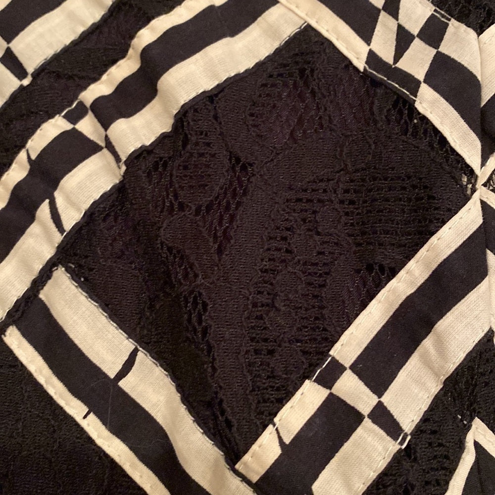 ANTHROPOLOGIE Women’s Black and White Dress Size 2