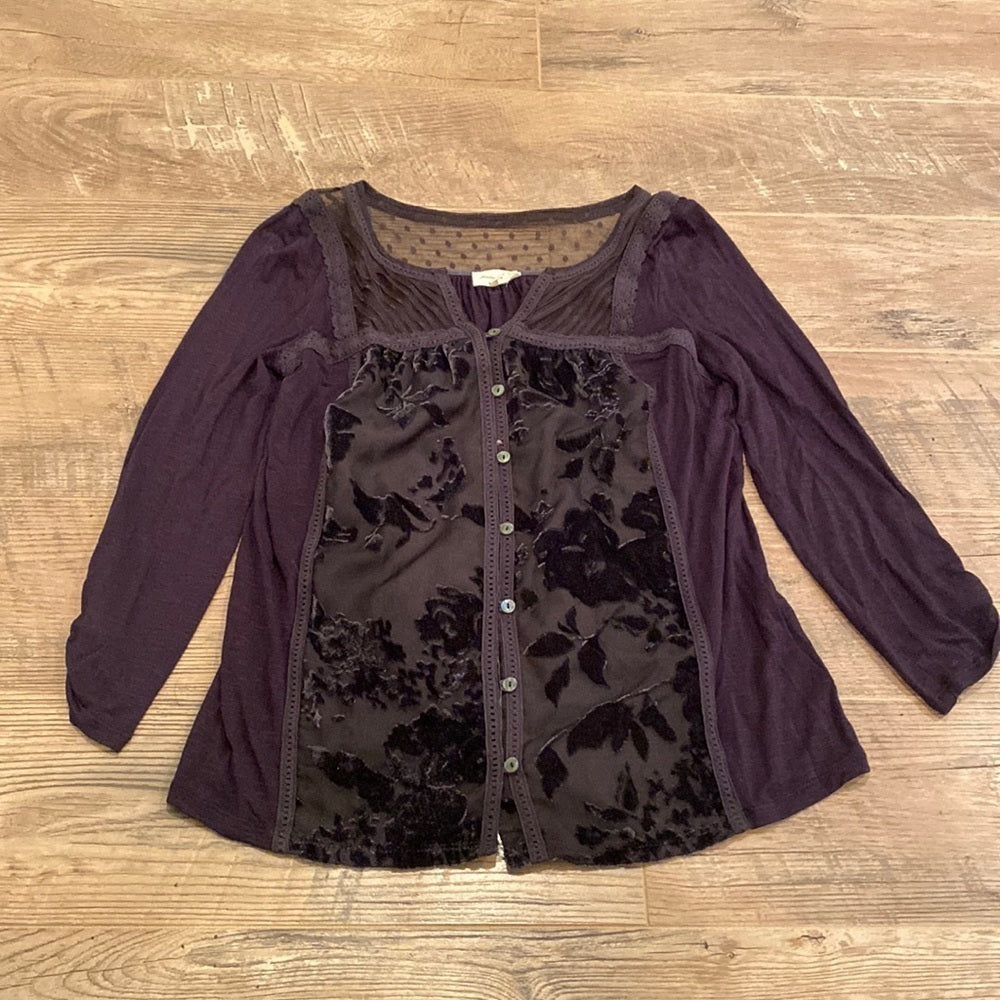 MEADOW Rue Women’s Purple Blouse Size XS