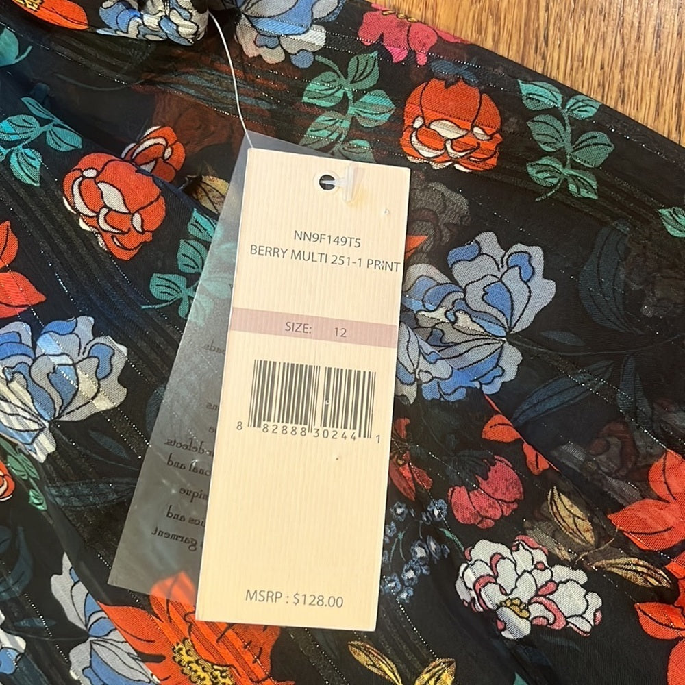 NWT Nanette Lepore Woman’s Berry Multicolored Print Dress Size 12