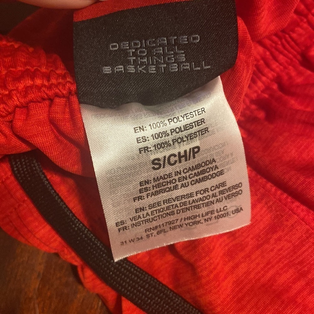 BOYS And 1 basketball shorts. Red. Size S