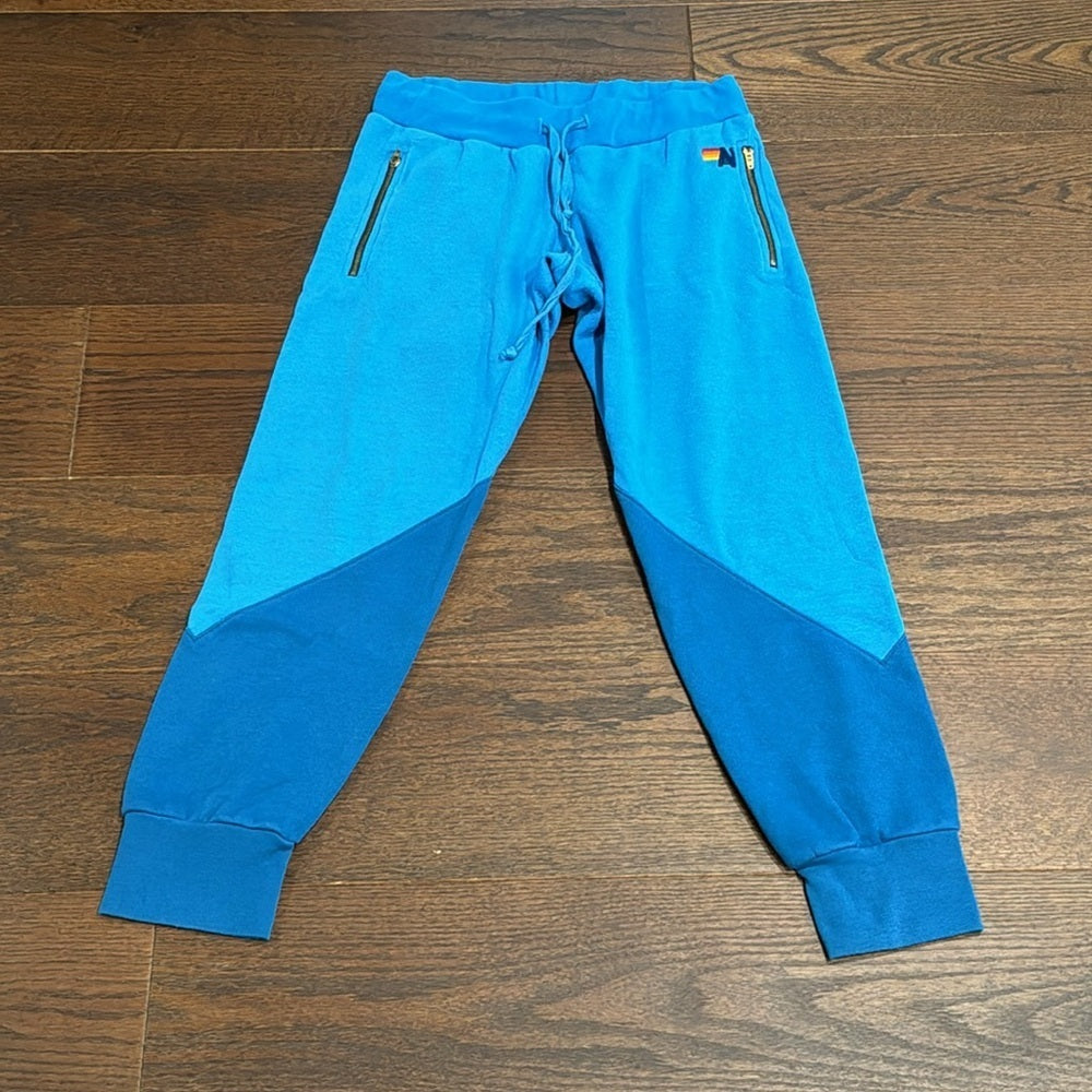 Aviator Nation Women’s Blue Two Tone Sweatpants Size Medium