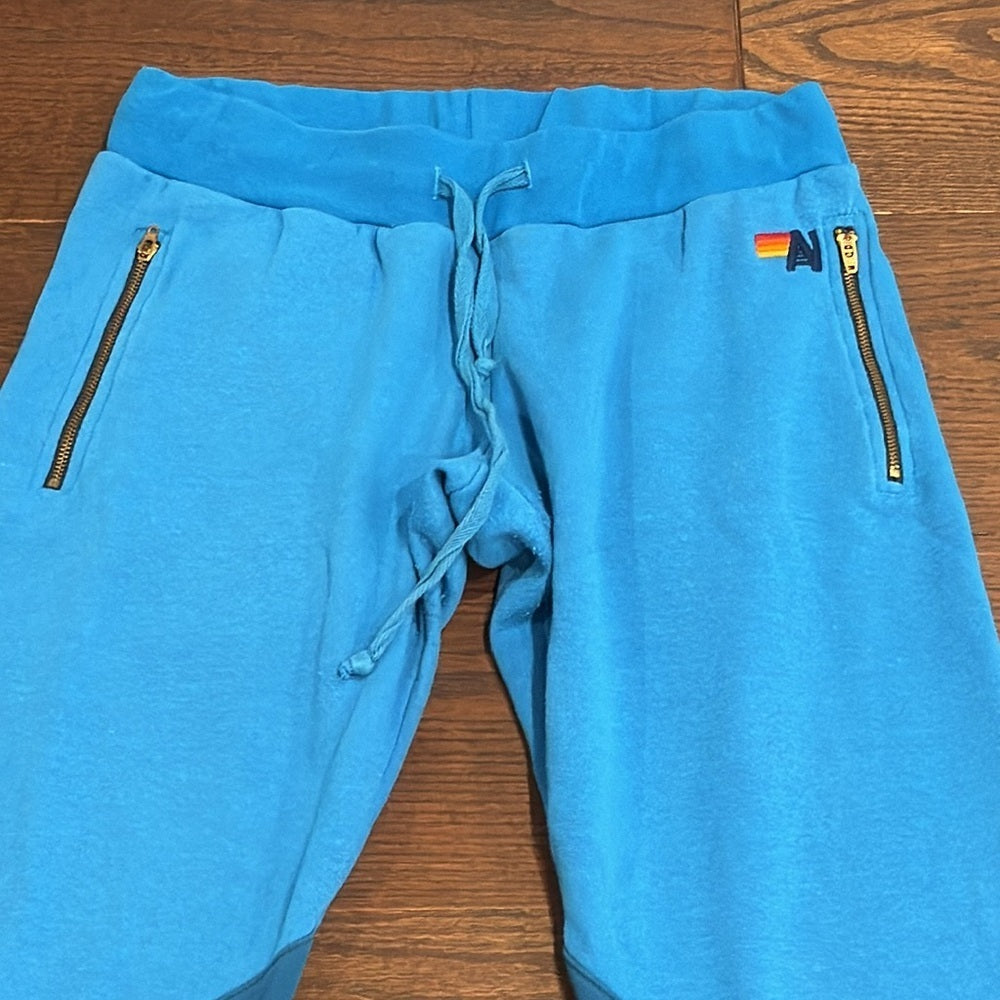 Aviator Nation Women’s Blue Two Tone Sweatpants Size Medium