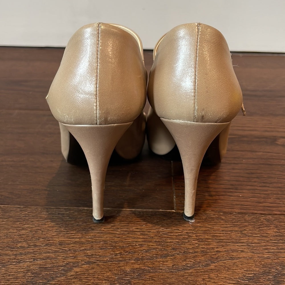 Prada Women’s Nude Mary Jane Pumps Size 37.5