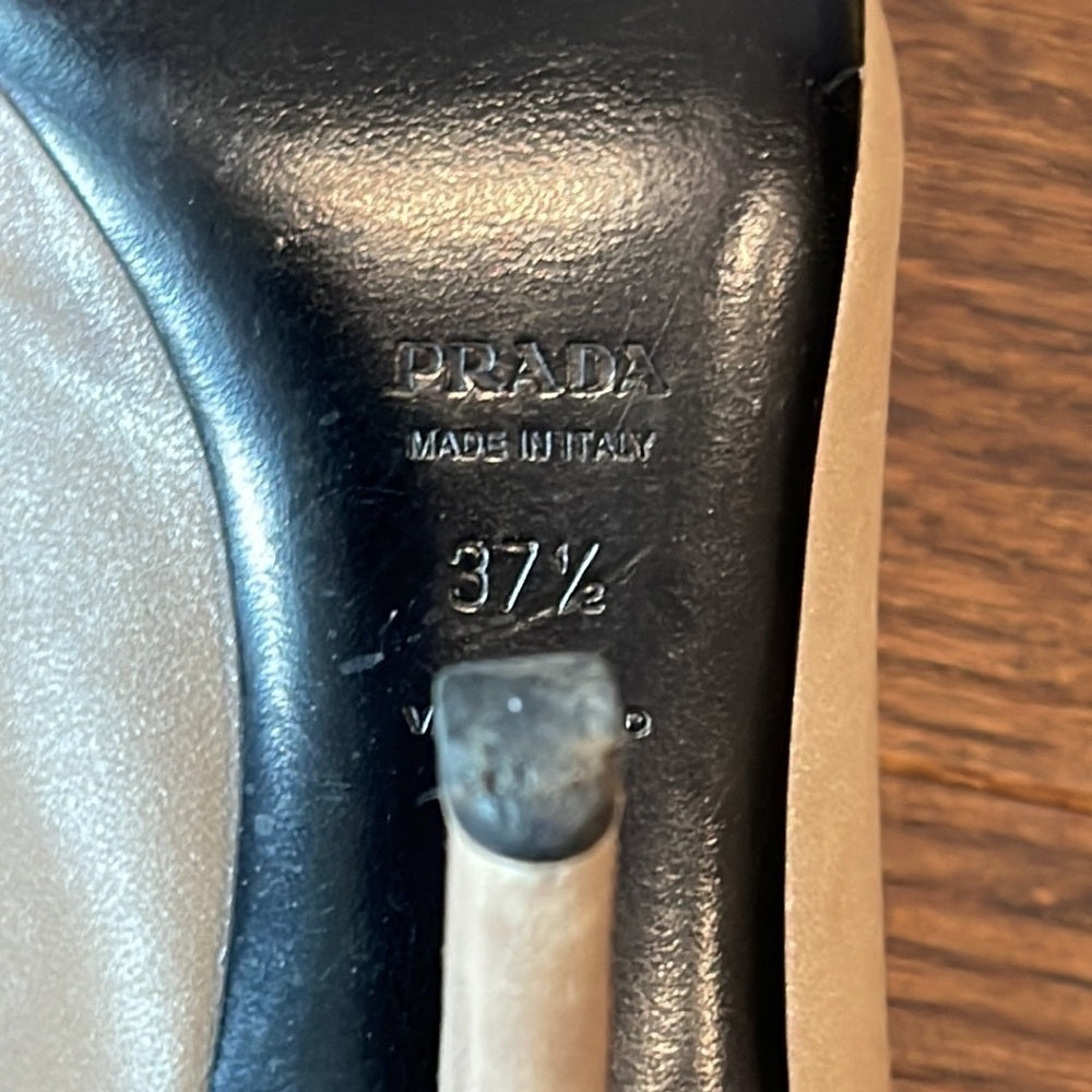 Prada Women’s Nude Mary Jane Pumps Size 37.5