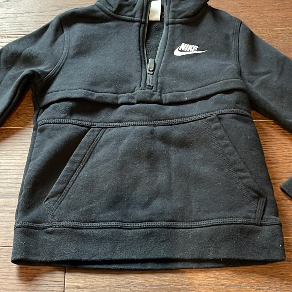 Nike Boys Quarter Zip Black Sweatshirt Size XS