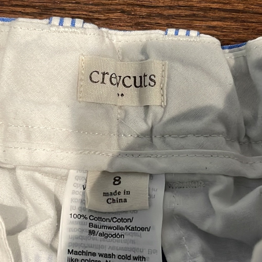 CREWCUTS Boys Blue and White Shorts Size 8