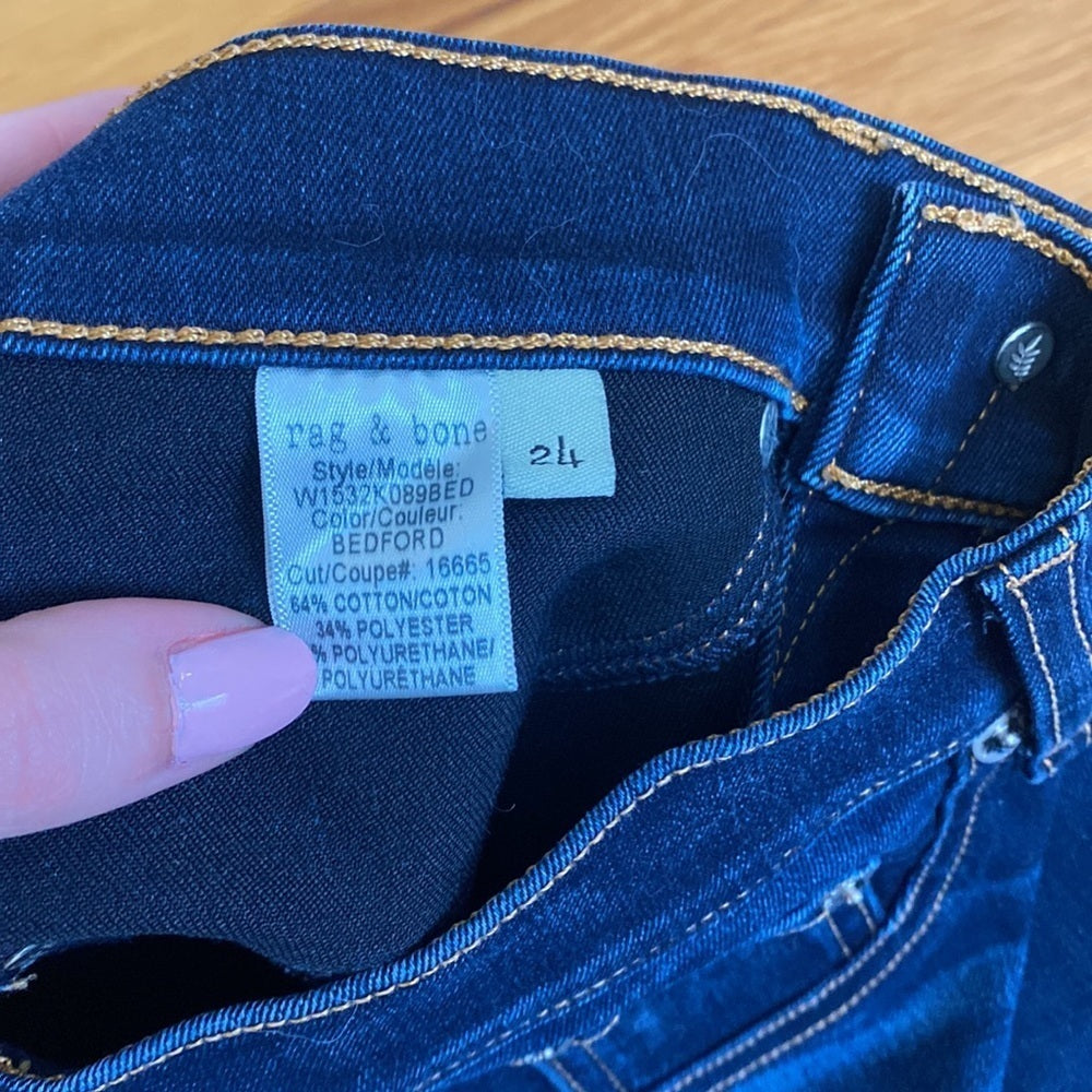 Rag & Bone Women’s Blue High Rise Skinny Jeans Size 24