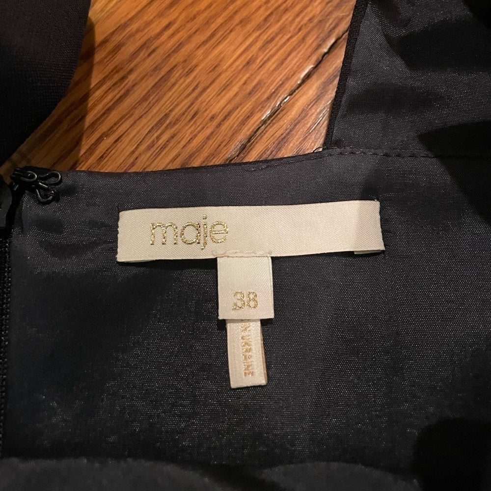 Maje Black Cut Out Dress Size 38