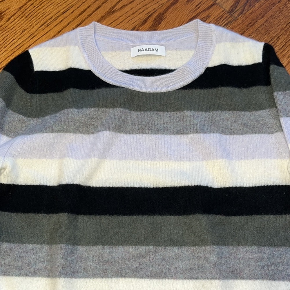 Naadam Woman’s Cashmere Striped Sweater Size XS