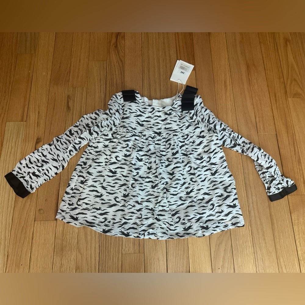 NWT Black and White Givenchy Kids Long Sleeve Size 6
