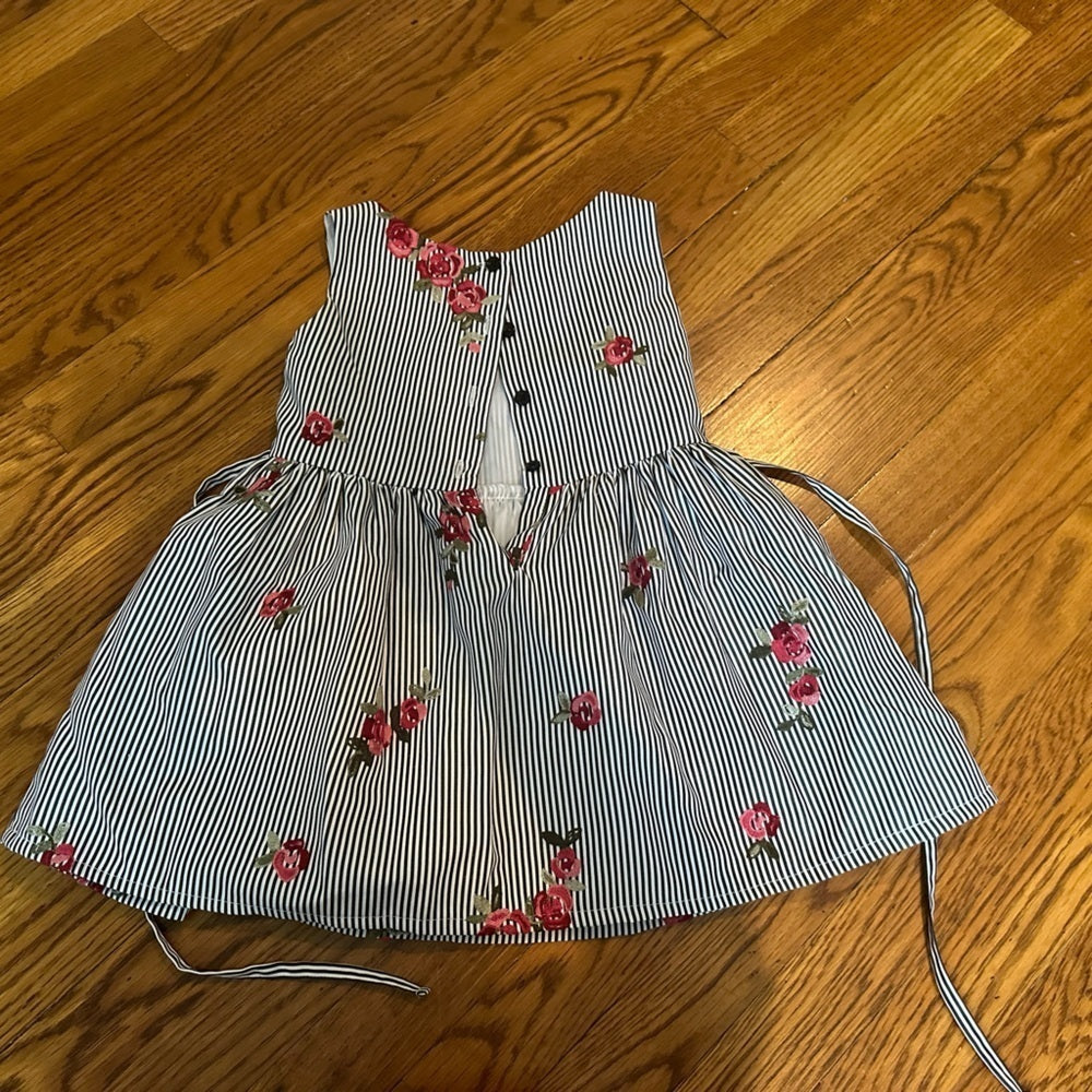 ROSENAU Striped Floral Girls Dress Size 5