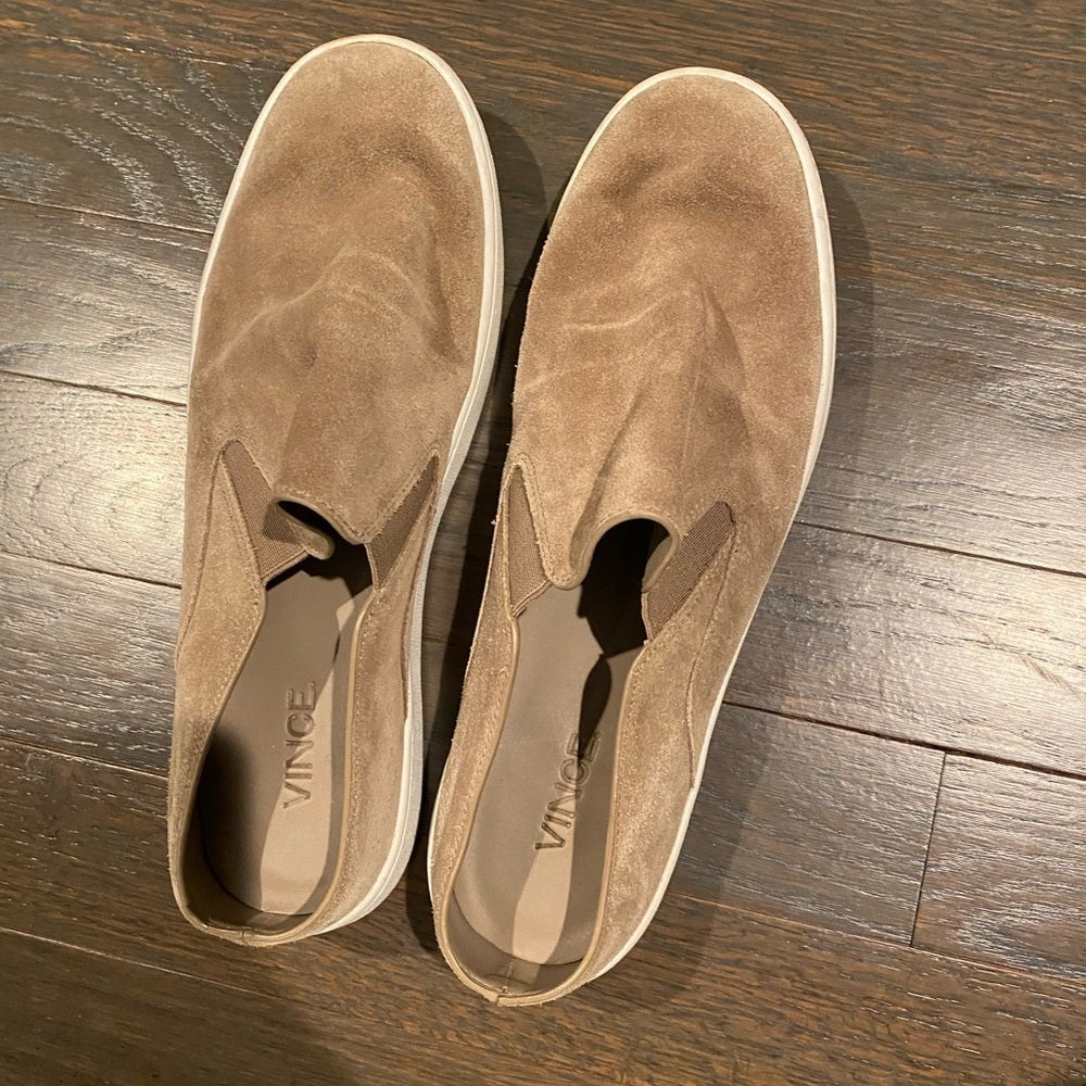 Vince Women’s Slip On Sneakers Tan Suede Size 7.5