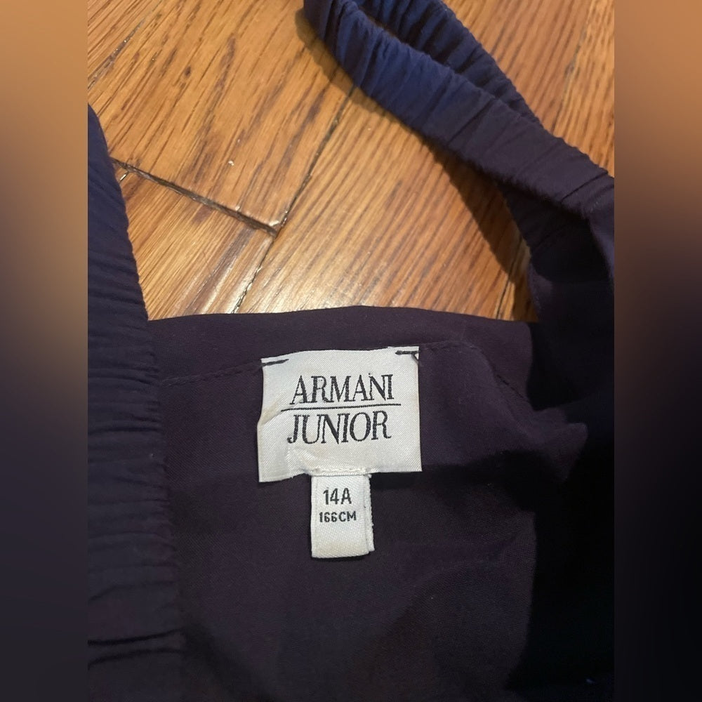 ARMANI Junior Girls Dark Purple Jump Suit Size 14