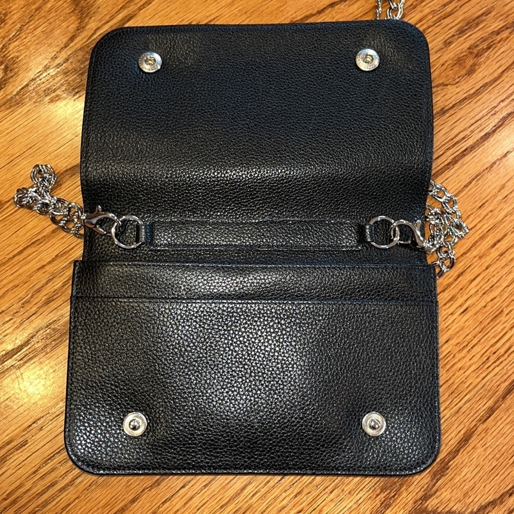 Longchamp Woman’s Black Bag With Silver Chain
