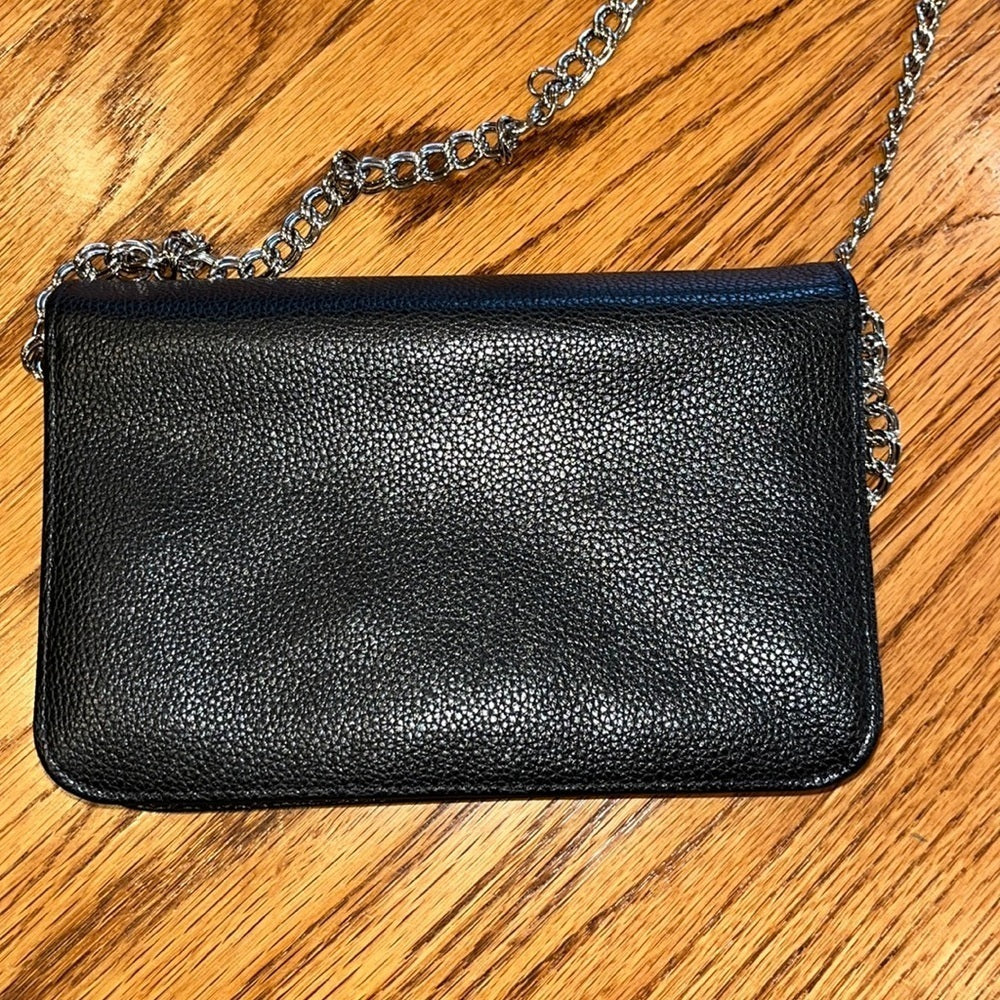 Longchamp Woman’s Black Bag With Silver Chain
