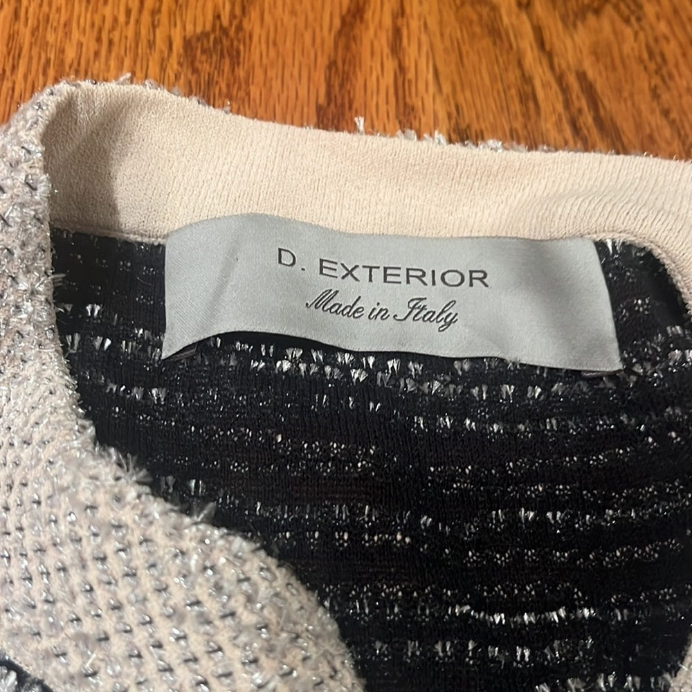 D Exterior Woman’s Stripe Sparkle Cardigan Size L