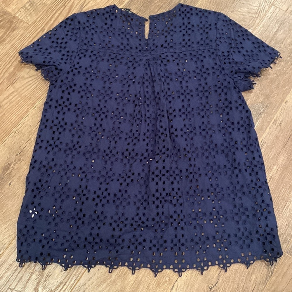 Madewell Women’s Navy Top with Design Size Small