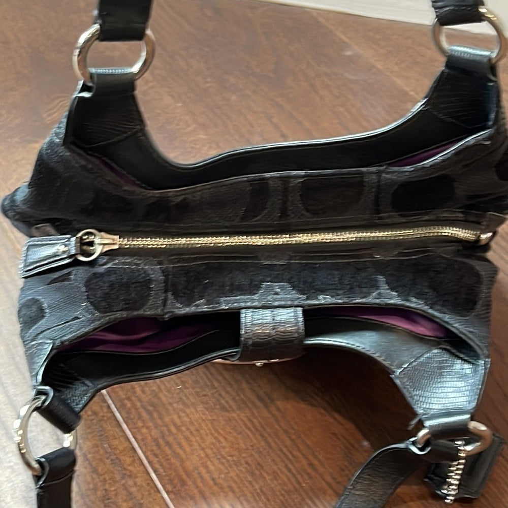 Coach Women’s Black Canvas Shoulder Bag