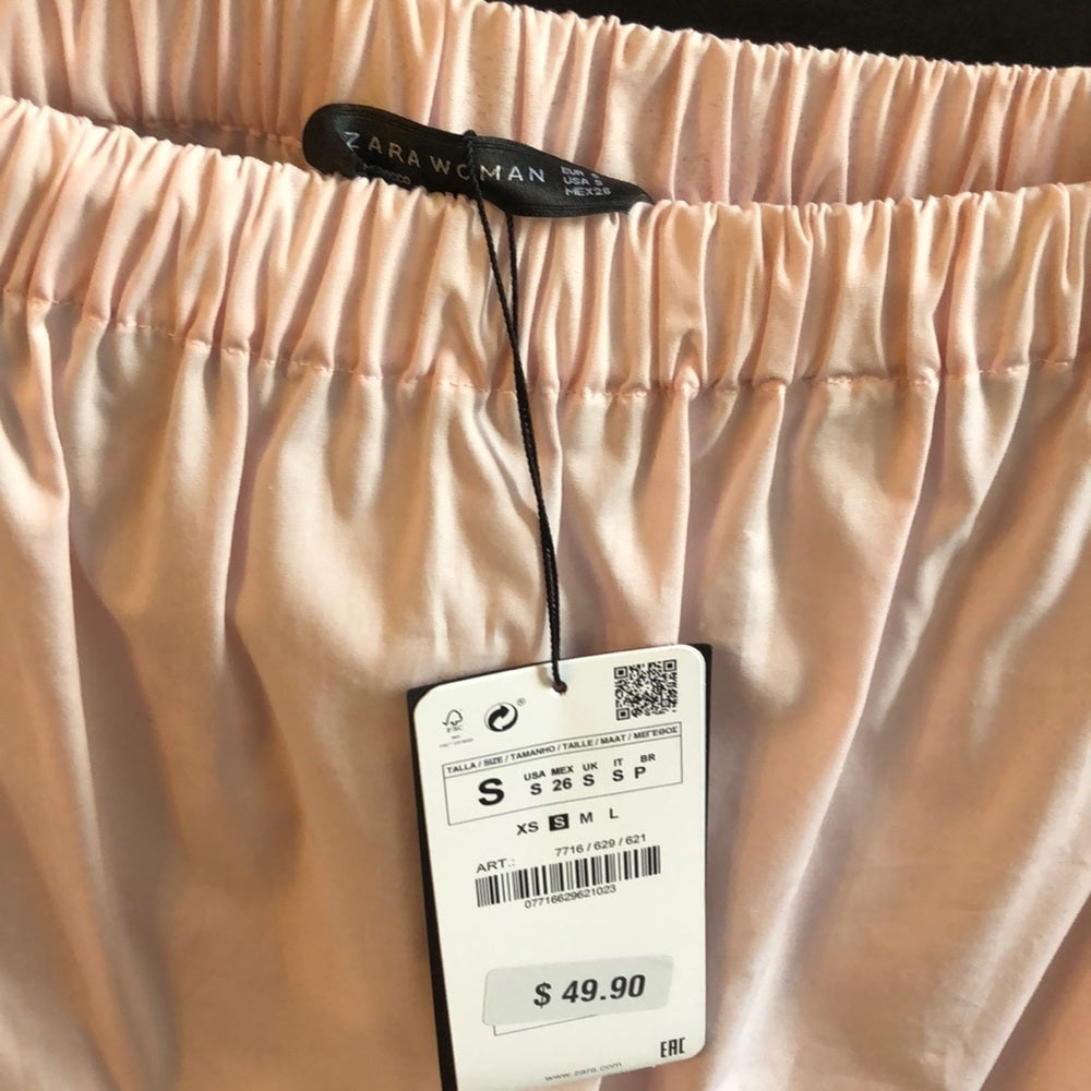 Zara Off the Shoulder Pink Top
