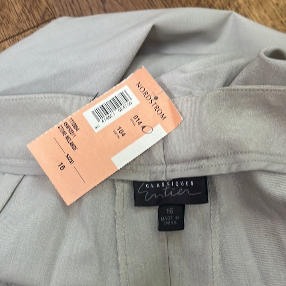 NWT Nordstrom Woman’s Stone Pants Size 16