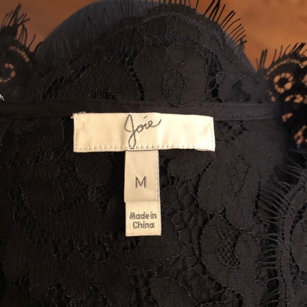 Joie Lace Top - Black Size Medium