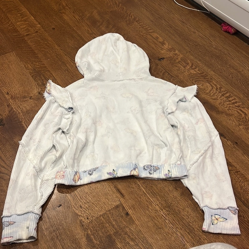 LoveShackFancy Women’s Sweatshirt Blue Purple and Yellow Size XS